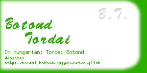 botond tordai business card